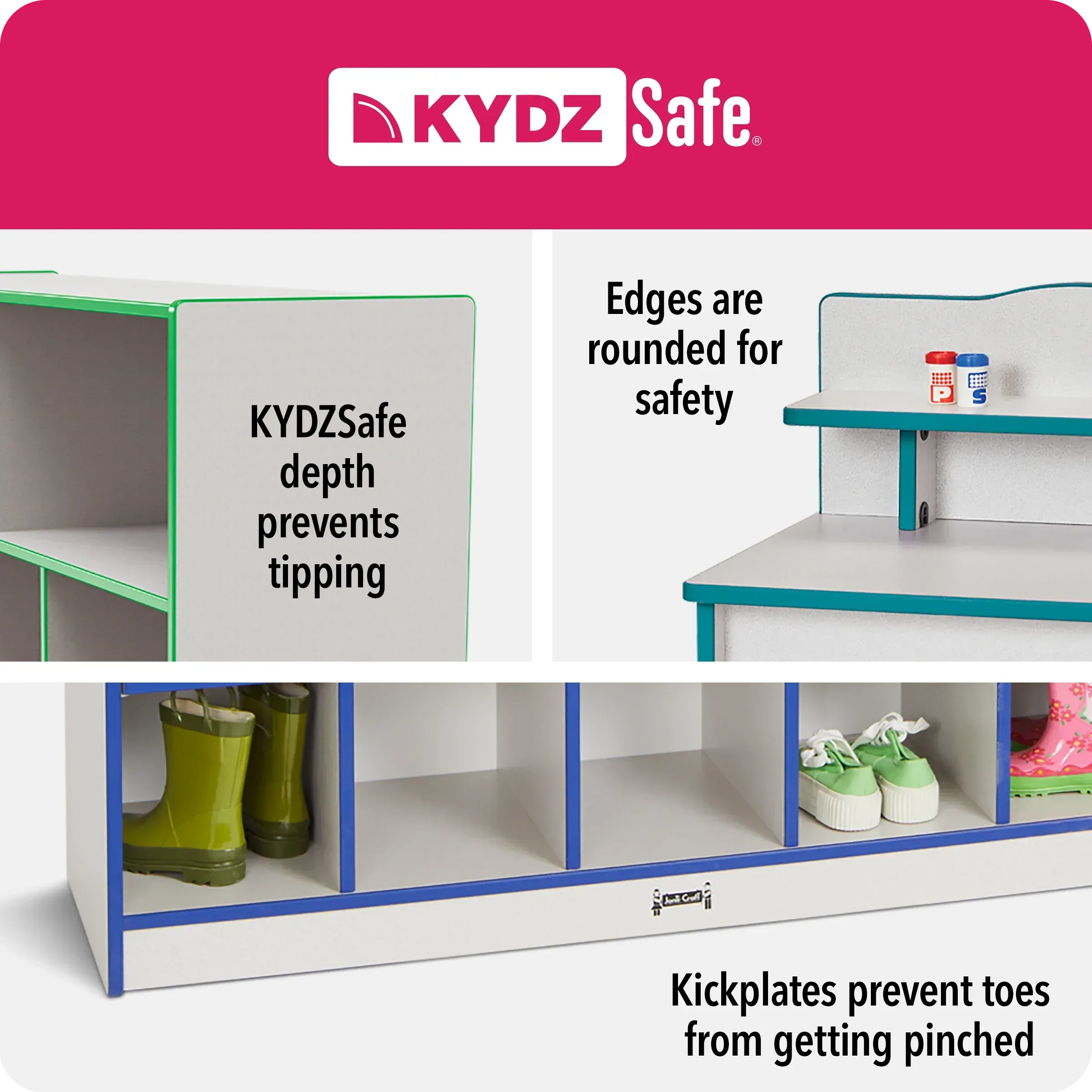 Rainbow Accents® Super-Sized Adjustable Mobile Straight-Shelf - Blue