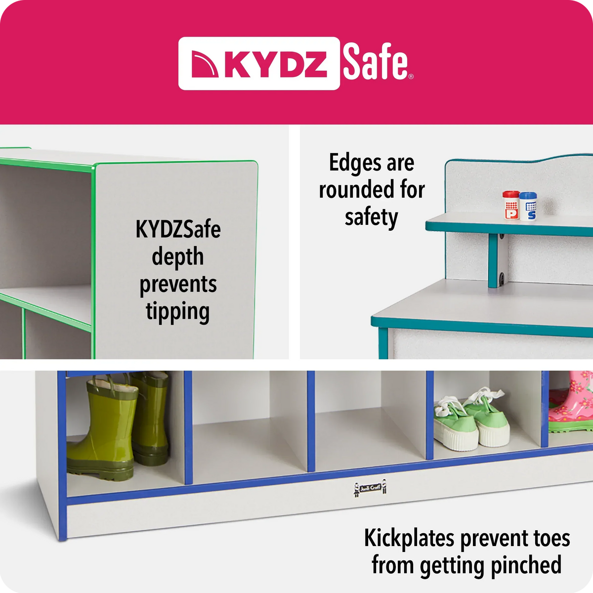 Rainbow Accents® Super-Sized Adjustable Mobile Straight-Shelf - Navy