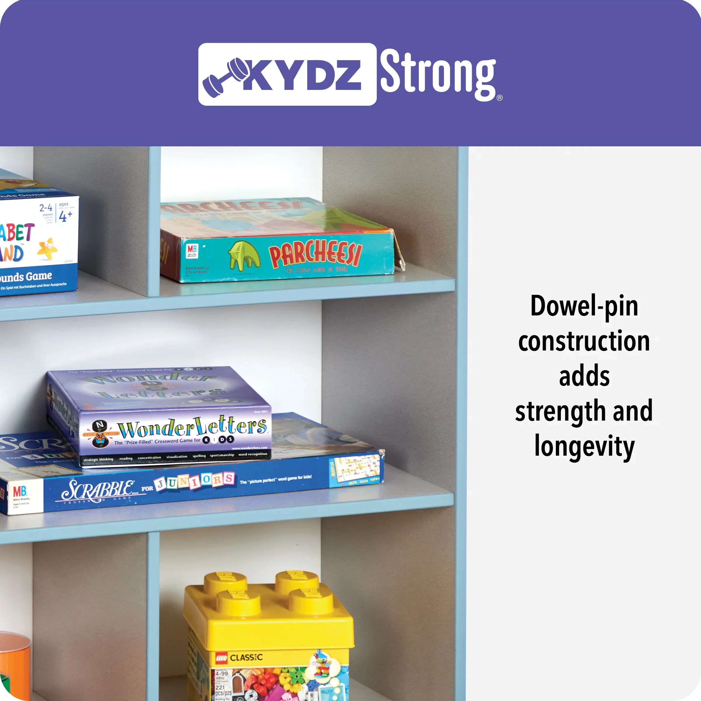 Rainbow Accents® Stacking Lockable Lockers - Double Stack - Navy