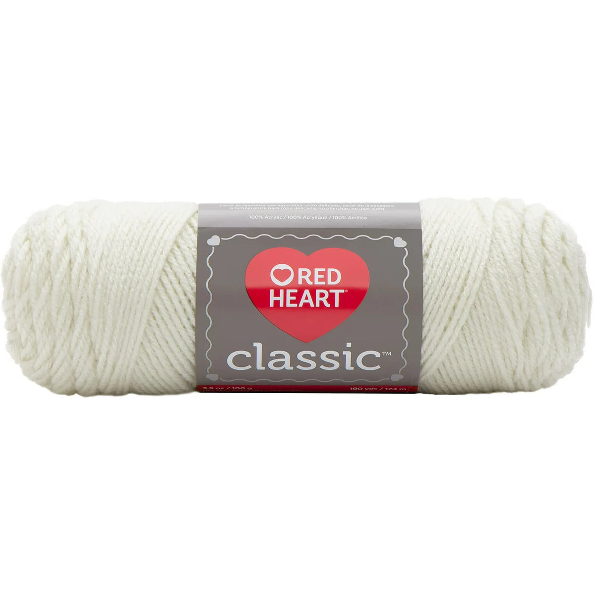 Red Heart Classic Yarn - Eggshell #111 3.5 Oz Each