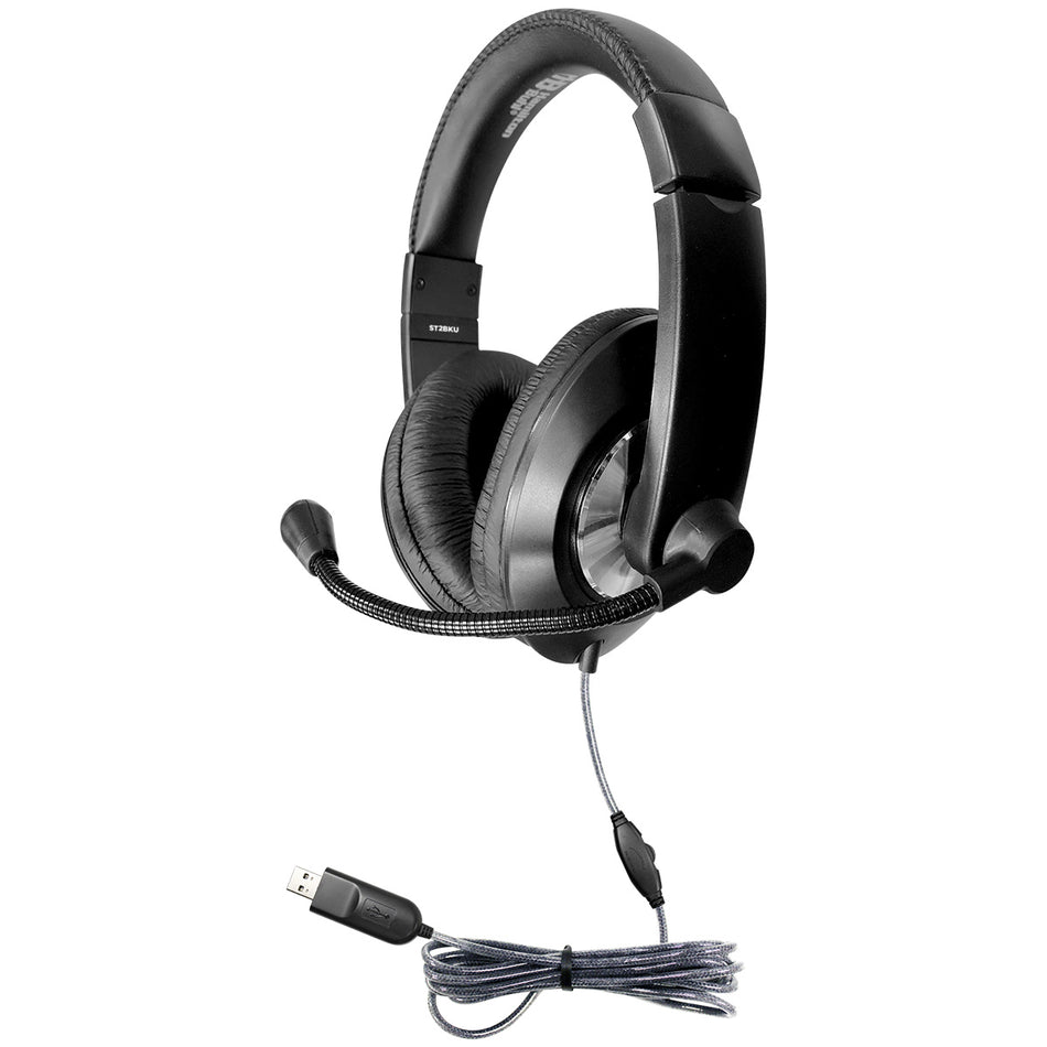 Smart-Trek™ Deluxe Stereo Headset with In-Line Volume Control and USB Plug