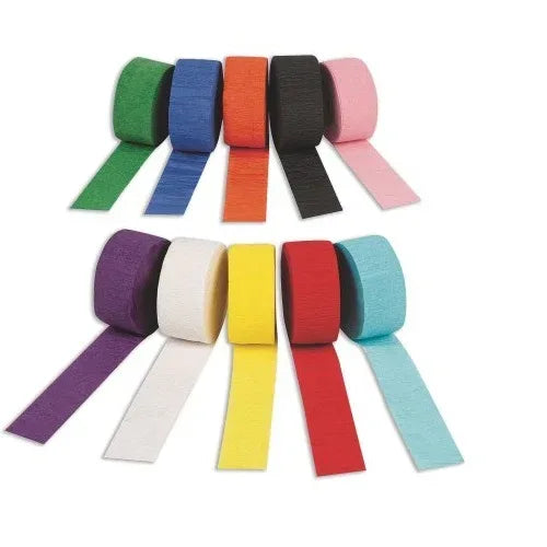 Jumbo Crepe Paper Streamers- 1-3/4" x 500'
