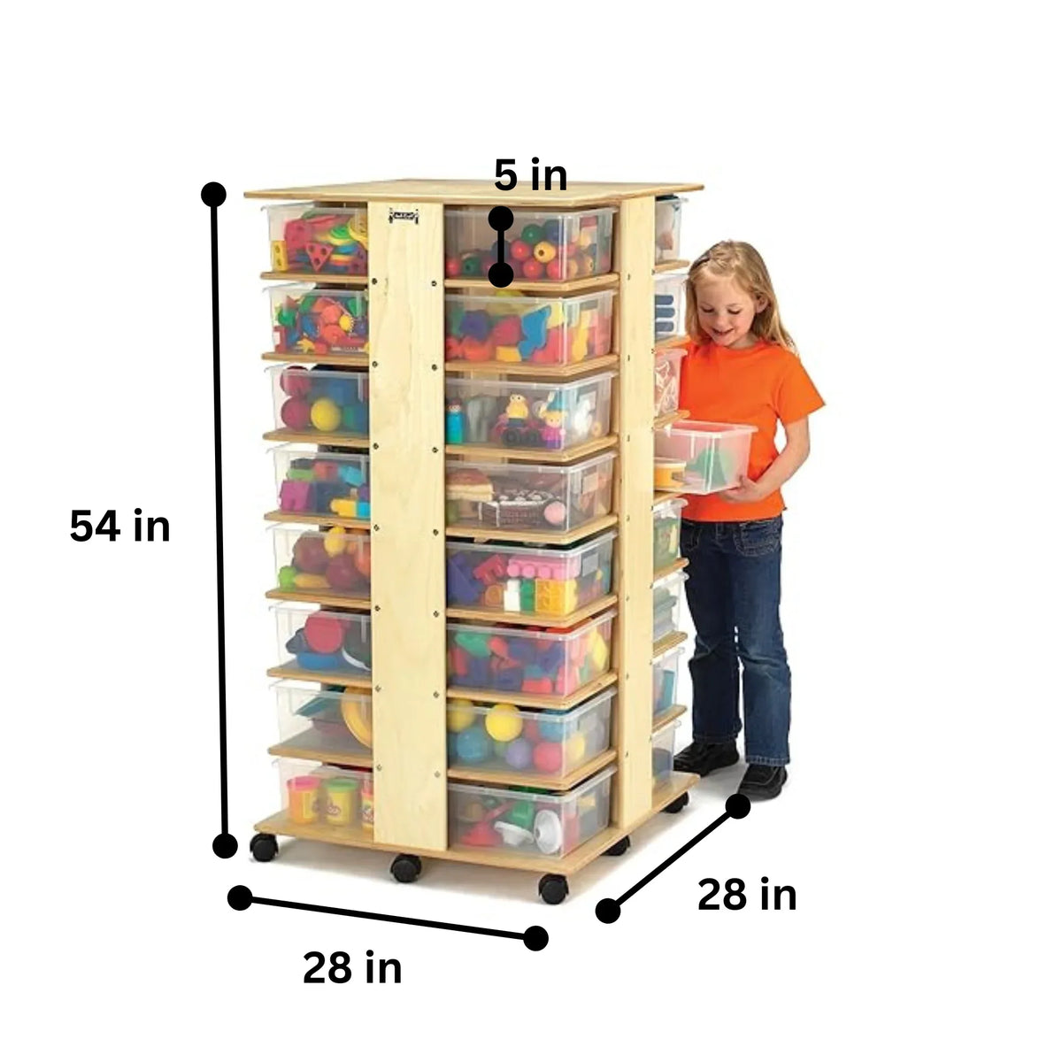 Jonti-Craft® 32 Tub Tower - with Clear Tubs