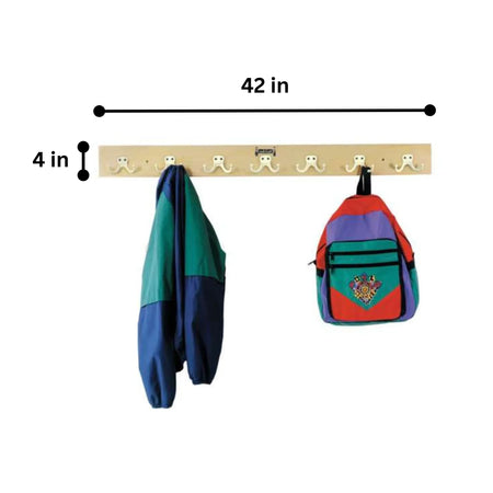 Jonti-Craft® Wall Mount Coat Rail - 7 Hooks