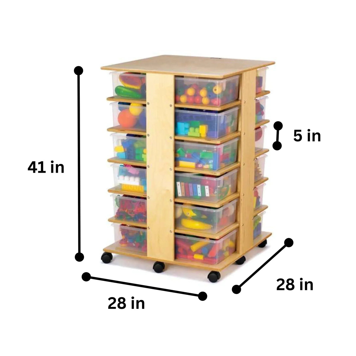 Jonti-Craft® 24 Tub Tower - with Clear Tubs