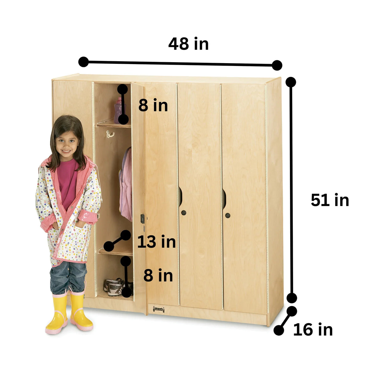 Jonti-Craft® 5 Section Lockers with Doors
