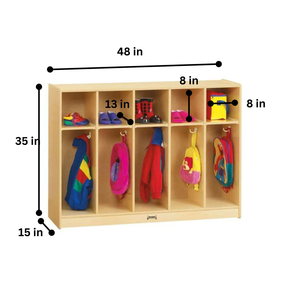 Jonti-Craft® Toddler 5 Section Coat Locker