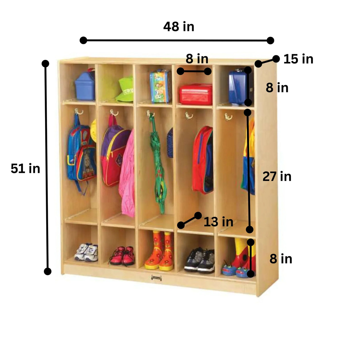 Jonti-Craft® 5 Section Coat Locker
