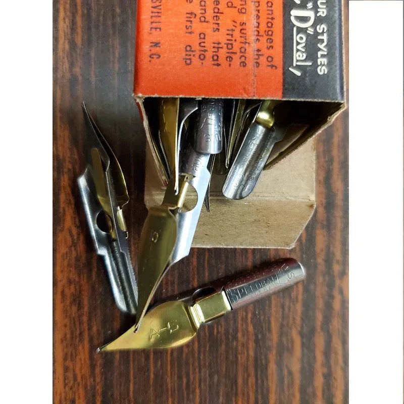 SPEEDBALL PEN NIBS A-5 Lot 12 Calligraphy triple reservoir #3024
