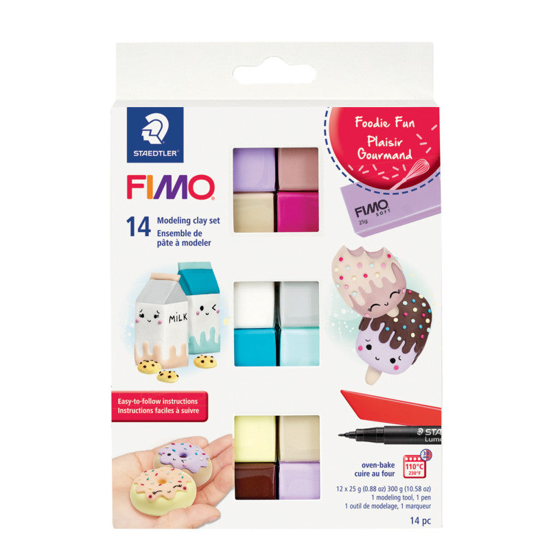 FIMOÂ® Soft Modeling Clay, Foodie Fun, 0.88 oz, Set of 12