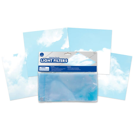 Classroom Light Filters, 2' x 4', Clouds, Set of 4