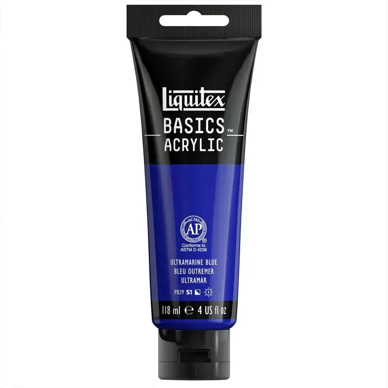 BASICS Acrylic Paint, 118 mL Tube, Ultramarine Blue