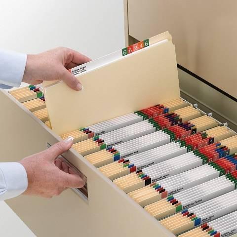 File Folders, Straight-Cut Tab, Legal Size, Manila, 100 Per Box