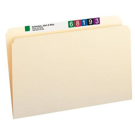 File Folders, Straight-Cut Tab, Legal Size, Manila, 100 Per Box