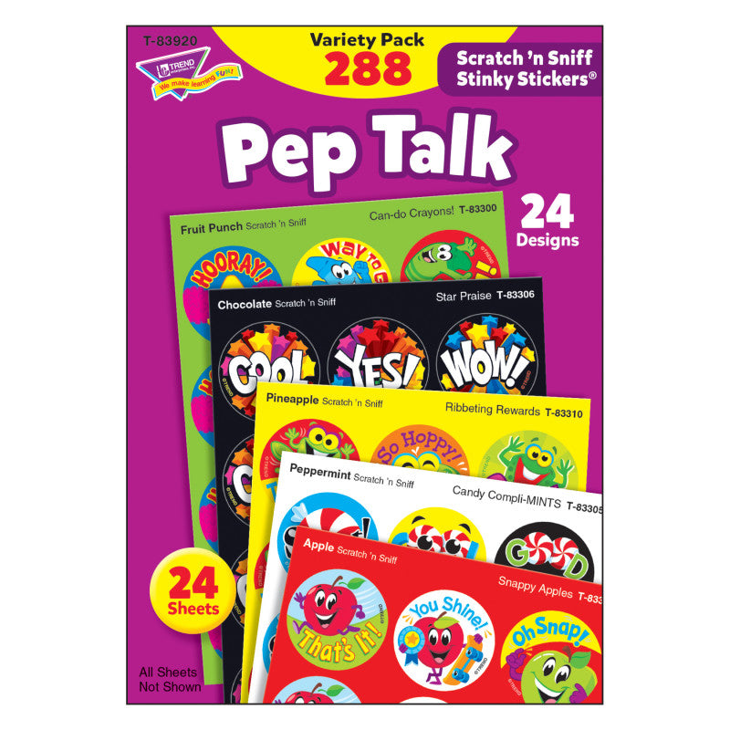 Pep Talk Stinky Stickers&reg; Variety Pack, 288 Count