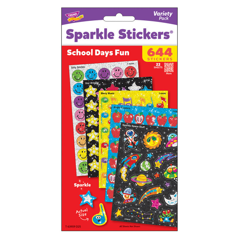School Days Sparkle StickersÂ® Variety Pack, 648 ct