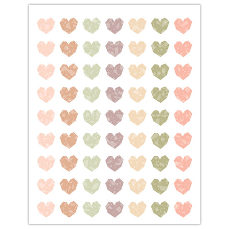 Terrazzo Tones Hearts Mini Stickers, Pack of 378