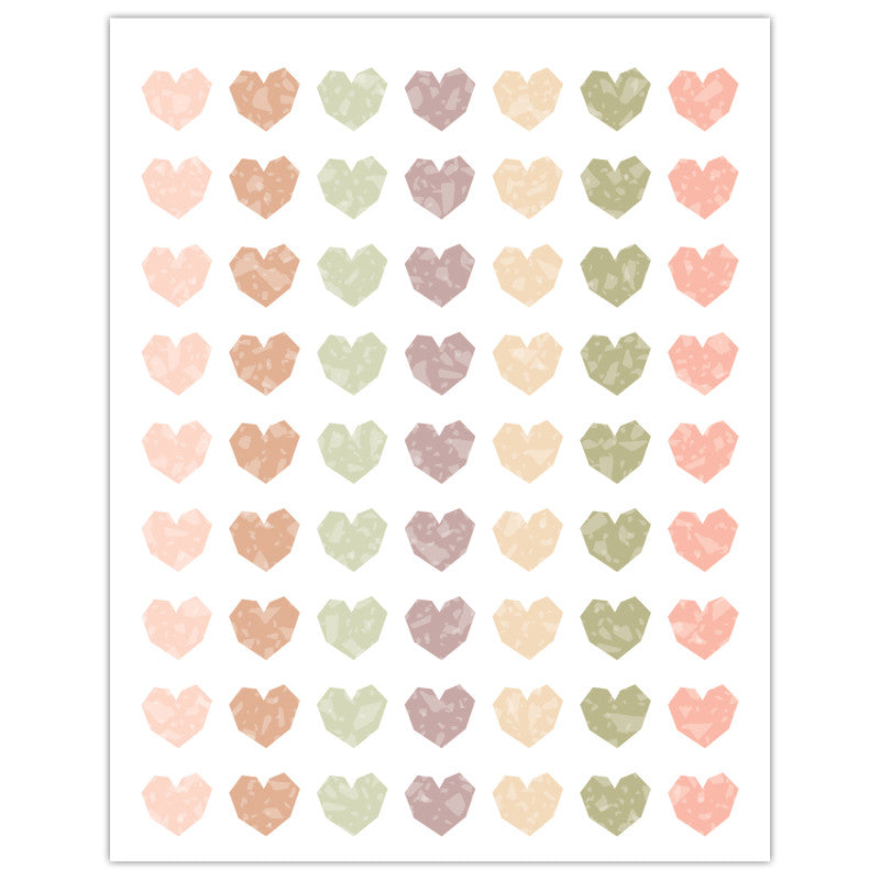 Terrazzo Tones Hearts Mini Stickers, Pack of 378