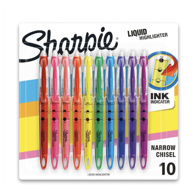 Accent Liquid Highlighters, Chisel Tip, Assorted Colors, 10 Count