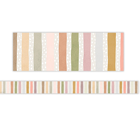 Terrazzo Tones Stripes Straight Border Trim, 35 Feet
