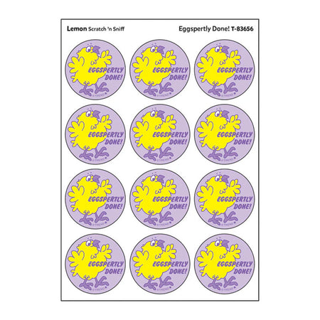 Eggspertly Done!/ Lemon Scent Stickers, 24 ct.