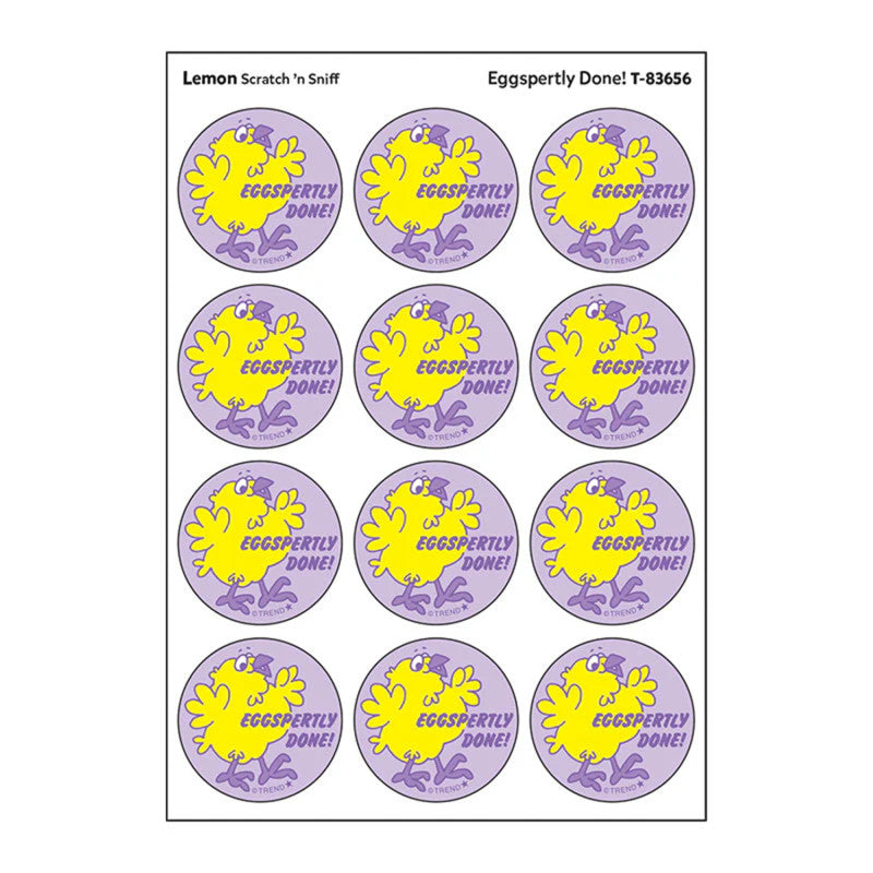 Eggspertly Done!/ Lemon Scent Stickers, 24 ct.