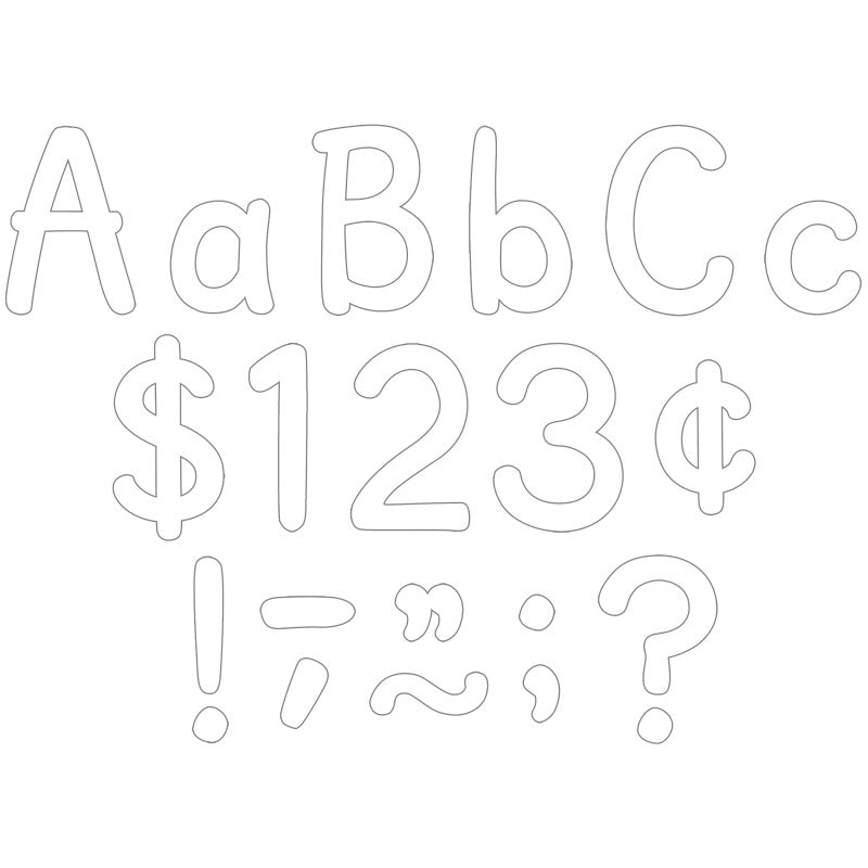 White 4" Modern Classic Letters Combo Pack, Pack of 257