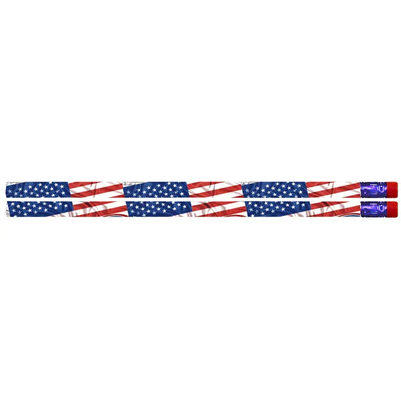 Flags & Fireworks Pencil, 12 Per Pack, 12 Packs