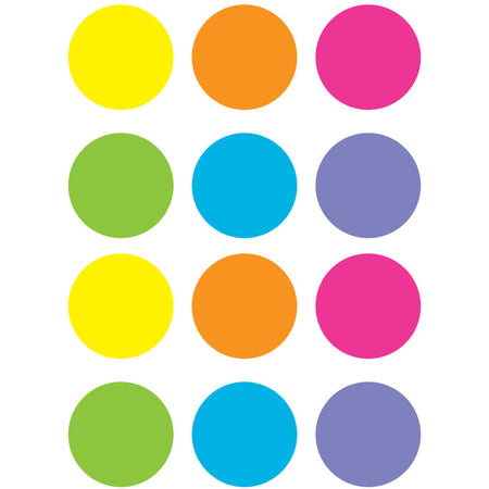 Spot On&reg; Dry-Erase Desktop Writing Spots Bright Circles - 7", 6 Per Pack, 2 Packs