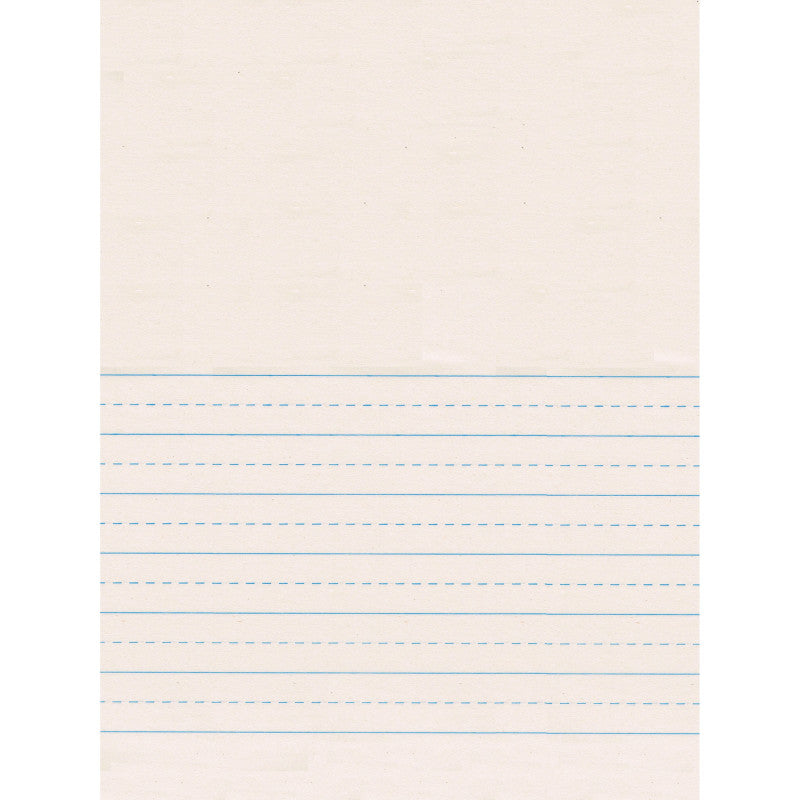 Newsprint Handwriting Paper, Picture Story, 7/8" x 7/16" Ruled Short, 9" x 12", 500 Sheets
