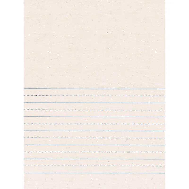 Newsprint Handwriting Paper, Picture Story, 7/8" x 7/16" Ruled Short, 9" x 12", 500 Sheets