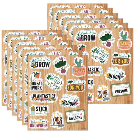 Grow Together Motivators Shape Stickers, 72 Per Pack, 12 Packs