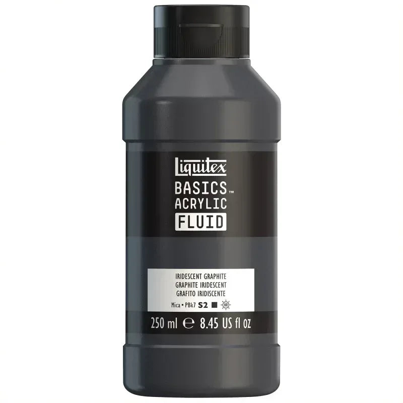 BASICS Acrylic Fluid, 250 mL, Bottle, Iridescent Graphite
