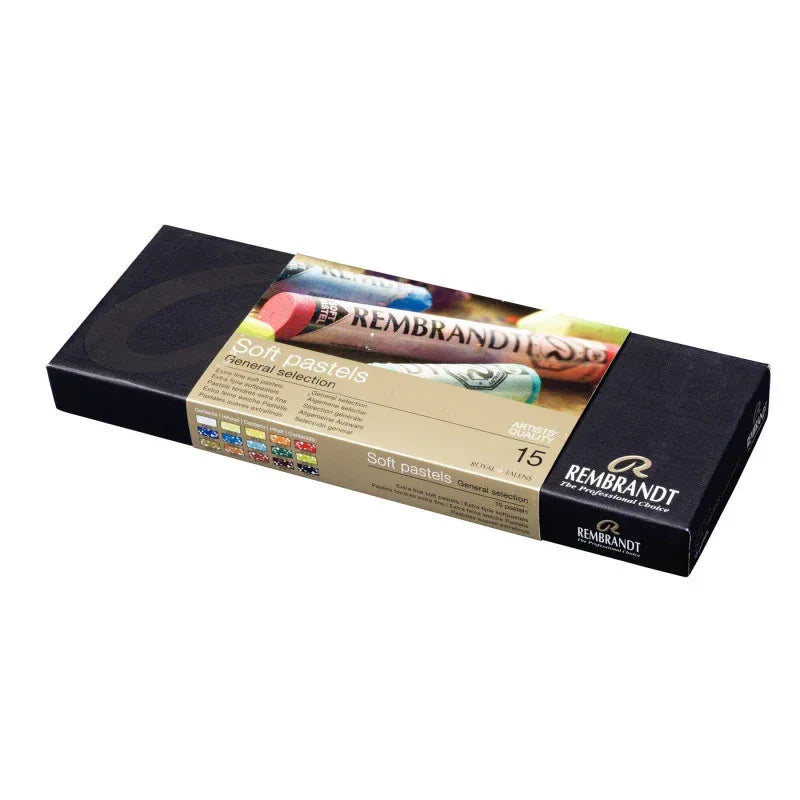 Soft Pastel Cardboard Box Set, General Selection, 15 Full Sticks