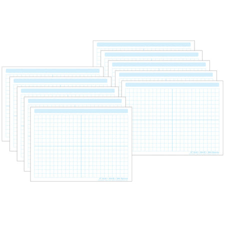 Smart Poly&reg; PosterMat Pals&trade; Space Savers, 13" x 9-1/2", 1/2" grid Blocks 468 Blocks, Pack of 10