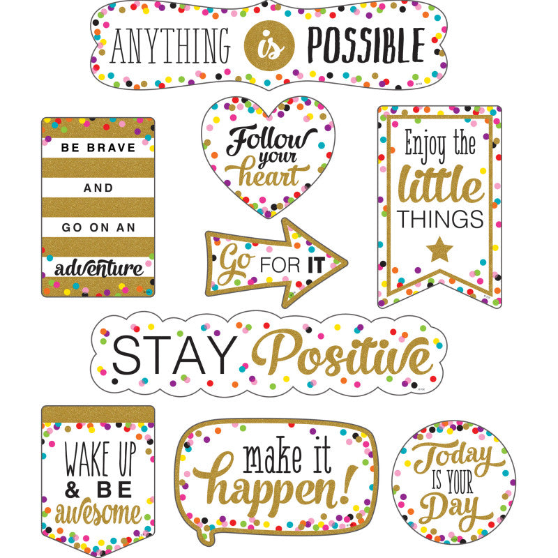 Clingy Thingies&reg; Confetti Positive Sayings Accents
