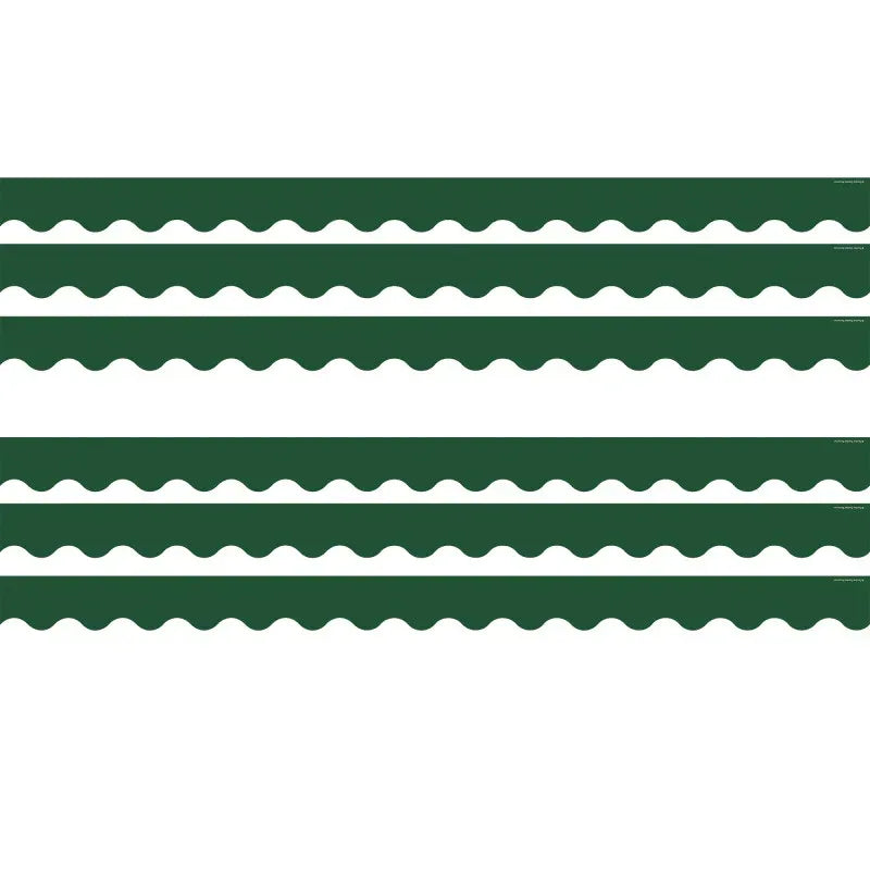 Pine Green Scalloped Border Trim, 35 Feet Per Pack, 6 Packs