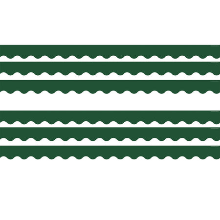 Pine Green Scalloped Border Trim, 35 Feet Per Pack, 6 Packs