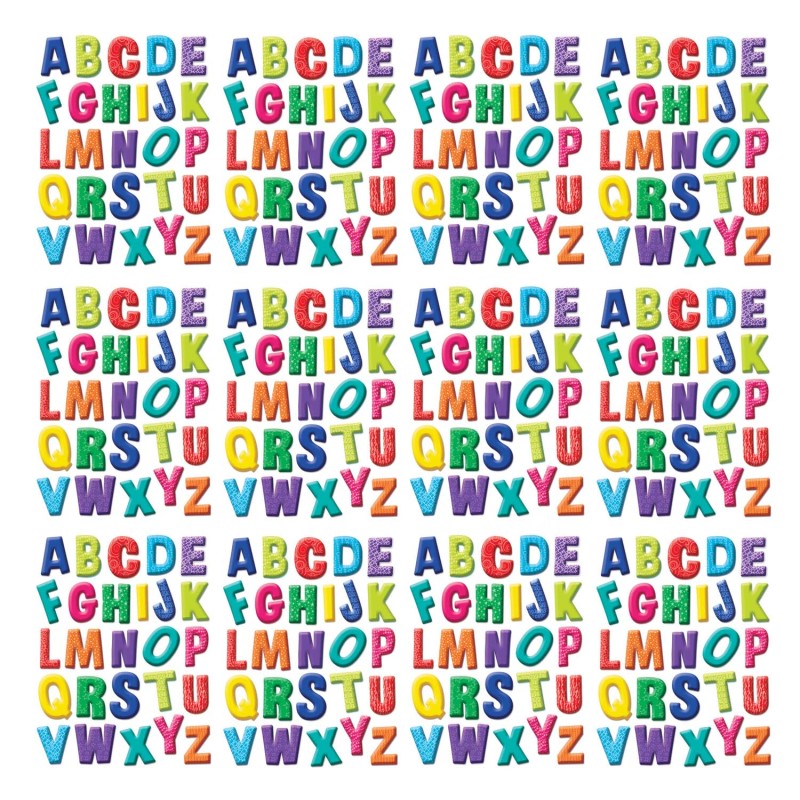 Color My World Alphabet Window Clings, 12 Sheets