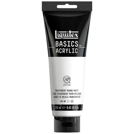 BASICS Acrylic Paint, 250 mL, Tube, Transparent Mixing White