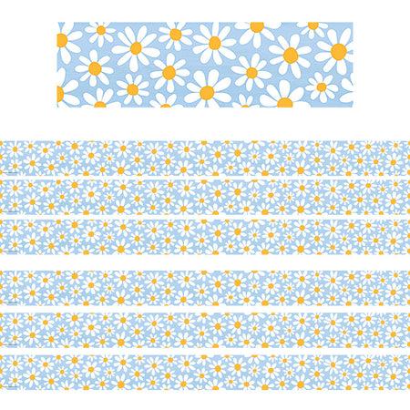 Daisies Straight Border Trim, 35 Feet Per Pack, 6 Packs