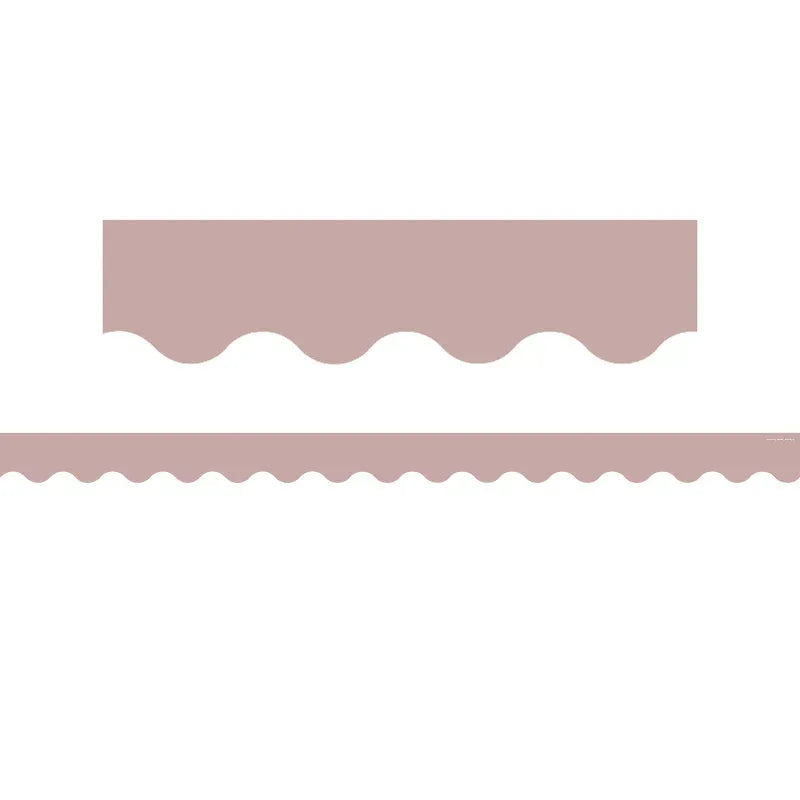 Light Mauve Scalloped Border Trim, 35 Feet