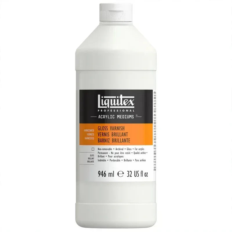 Professional Acrylic Gloss Varnish, Clear, 32 oz (946 mL)