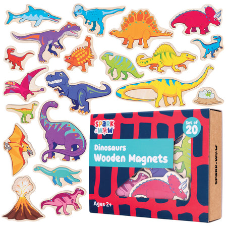 Wooden Magnets - Dinosaurs - Set of 20