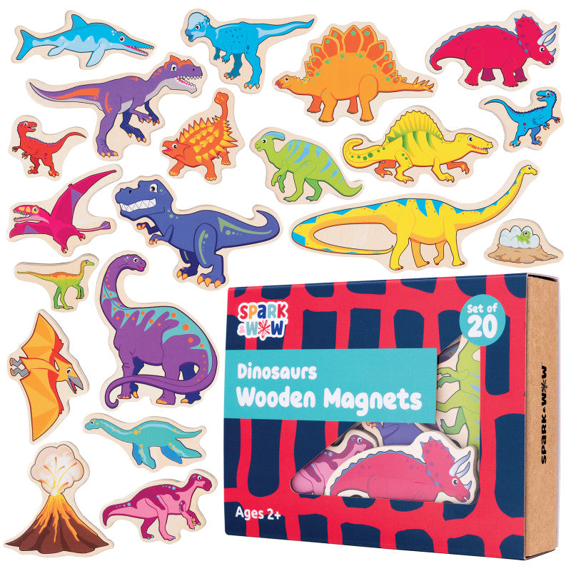 Wooden Magnets - Dinosaurs - Set of 20