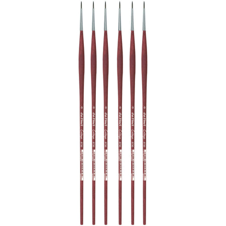 COLLEGE Student Brush, Synthetic, Acrylic & Oil, Round, Series 8730, Size 0, Pack of 6