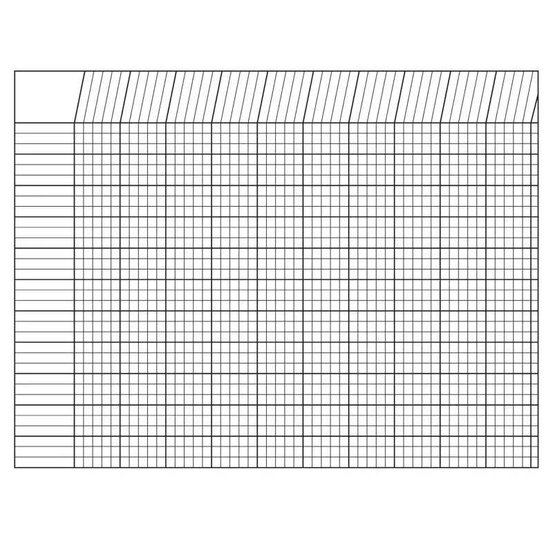 Horizontal Incentive Chart, 22" x 28", White