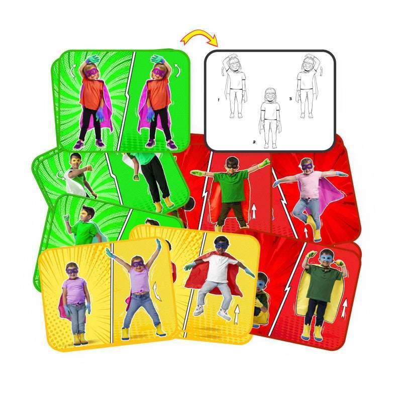 Super Hero Exercise Cards, Set of 16