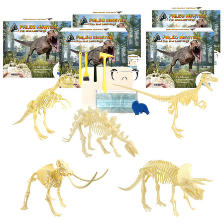 Paleo Hunter&trade; Dig Kit for STEAM Education - All Five Dinosaurs