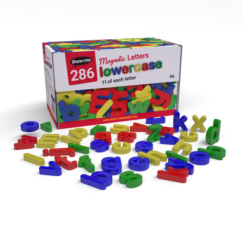 Magnetic Lowercase Letters, Assorted Colors, 286 Pieces